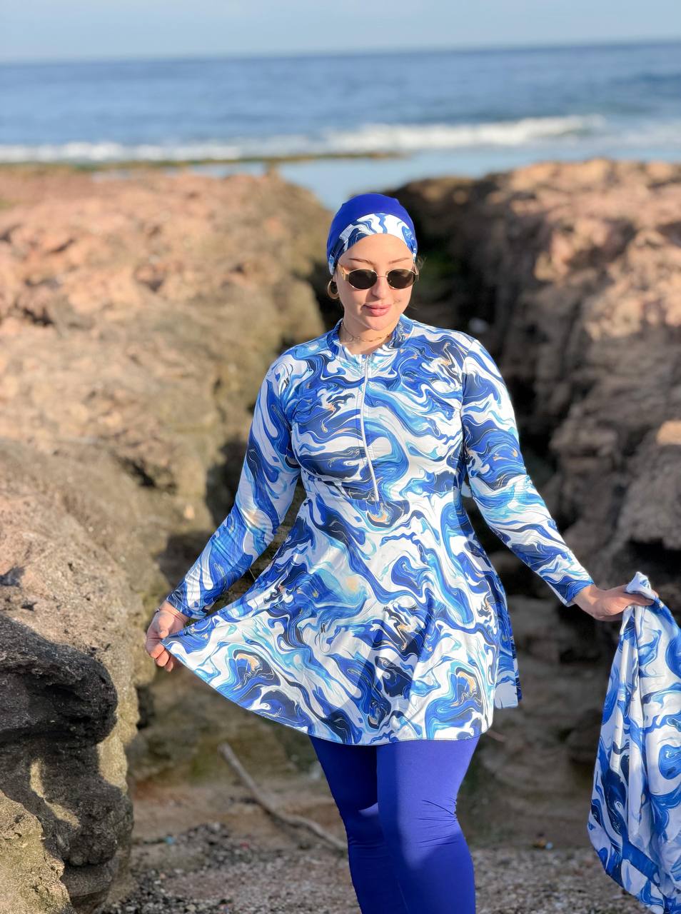 ✨ Burkini Marbré 4 Pièces 🌊