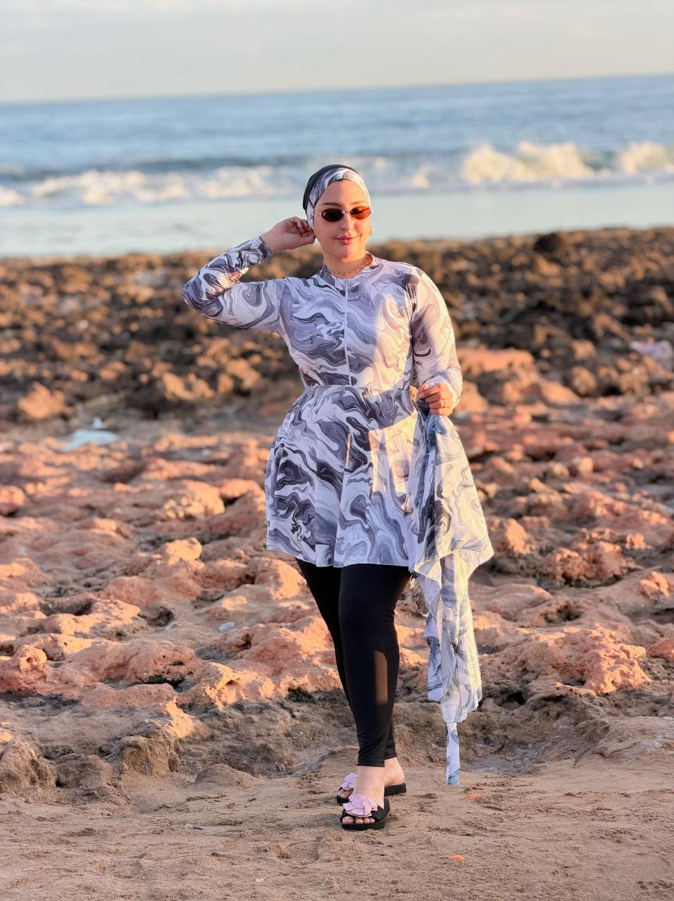 ✨ Burkini Marbré 4 Pièces 🌊