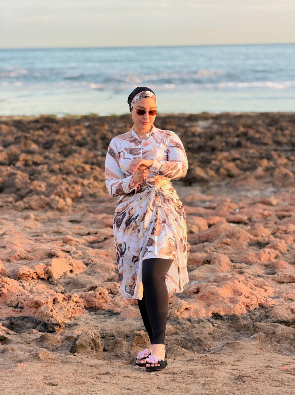 ✨ Burkini Marbré 4 Pièces 🌊