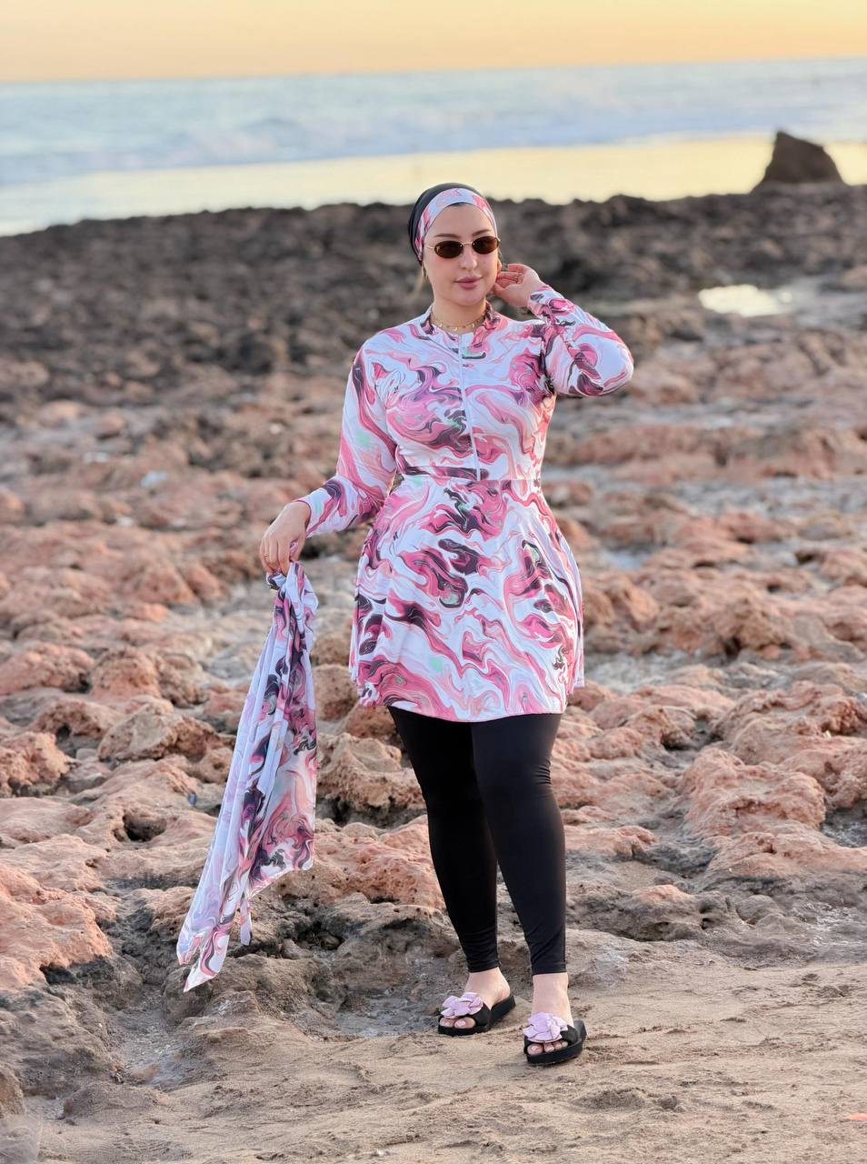 ✨ Burkini Marbré 4 Pièces 🌊